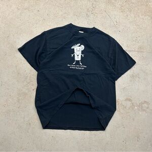 Vintage 1990s Gildan Funny Quote Humor Graphic Short Sleeve Tshirt Men’s L Black